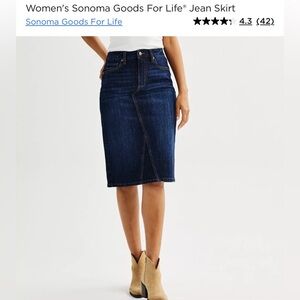 NWT women’s Sonoma denim jeans skirt size 14